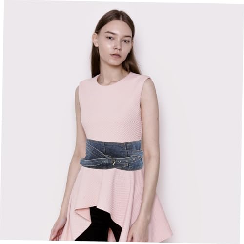 Accessoire mode corset de taille bleu TOYANDONA en denim ajustable M