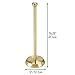 mDesign Metal Free-Standing Toilet Paper Holder with Brushed Stainless Steel Tube, Stand with Storage Roller Organizer for Bathroom Cabinet - Holds 3 Rolls Toilet Tissue - Hyde Collection - Soft Brass