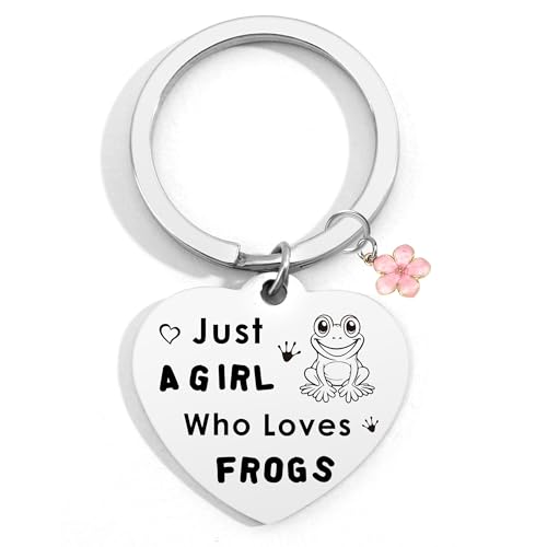STARKET Frog Gifts For Women Frog Keyring Frog Lovers Gift Just A Girl Who Loves Frogs Crazy Frog Gift Keychains For Friends Frog Themed Gifts For Frog Lovers Frog Presents Christmas For Her Daughter