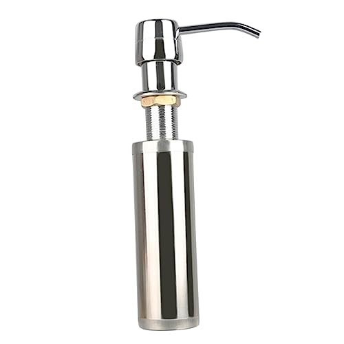 HEALLILY Botella de Bomba de Jabón de Metal de Loción Recargable y Reutilizable para Cocina y Resistente Corrosión Instalar