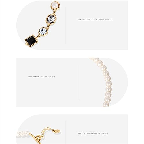 Collier de perles élégant et fin, pendentif mode femme raffiné - 2