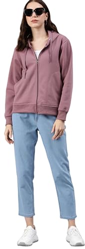 Image of ADBUCKS Women's Cotton Winter Jacket Sweatshirts Casual Drawstring Clothes Zip Up Hoodie With Front Pocket Ii Womens Hoodies Ii Womens Jacket Ii Winter Sweater Hoodie For Women & Girls