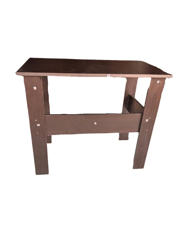 Image of SBF Furniture Engineered Wood Computer Desk with One Tier Shelves Laptop Study Table for Office Home Workstation Writing Modern Desk (ST-004 /90 x 50 x 77 cm) (Black Wenge) DIY(Do-It-Yourself)