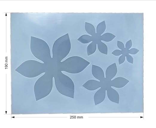 Rêvées Clive 3D Flower Mould for Resin Art Flower, Flower Decorative Mould Mold for Epoxy Resin, DIY 3D Flower Mould, Frame Mould Jewellery Mould 4 in 1 Cavity 1