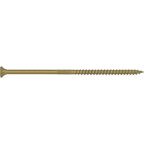 #10 X 6" Bronze Star Exterior Coated Wood Screw Torx/Star Drive Head (1 Pound - 32 Approx. Screw Count) - Multipurpose Exterior Coated Torx/Star Drive Wood Screws #TOP5