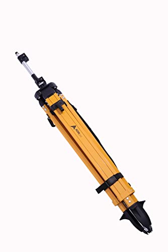 AdirPro Aluminum Surveying Tripod with Telescopic Extensions Pole for GPS Antenna or Machine Control Applications - Telescoping Legs Extends Up to 13 Feet - Yellow - Thumbnail 3