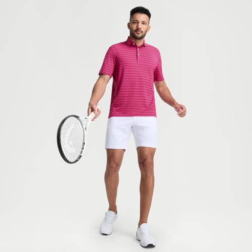 M MAELREG Golf Shirts for Men Performance Stretch Business Casual Mens Polo Shirts Short Sleeve Quick Dry Fit — view 5