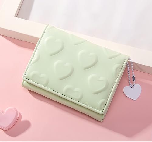 Credit Card Holder Wallet for Women, Small Slim RFID Card Organizer Wallet With 7 Card Slots/1 Photo Slot/1 Cash Slot (green)2