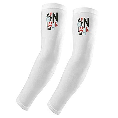 Guantes de protección UV con diseño de cita elegante de alfabeto manuscrito para verano