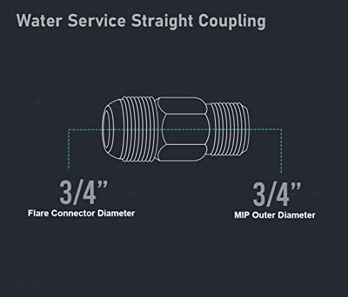Image of Midline Valve XT-BGN0034-5 Water Service Coupling 3 /4 in. Flare x MIP Pipe Fitting Bronze (5 Pack)