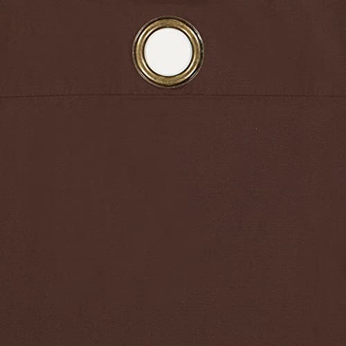 Image of ECLIPSE Microfiber Total Privacy Blackout Thermal Grommet Window Curtain for Bedroom (1 Panel), 42 inch x 84 inch, Chocolate