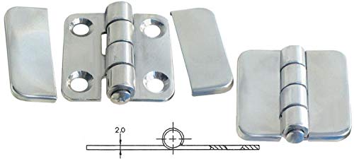 Cerniera con COPRIVITI Inox AISI 316 MM 35.7x40 Accessori Barca Nautica