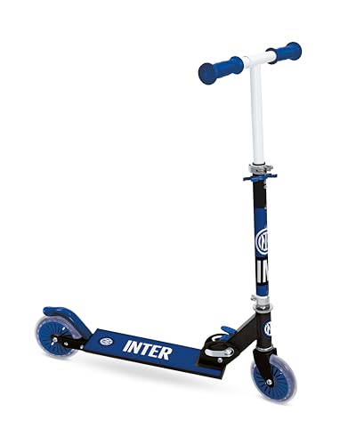 Mondo Toys - Inter ALU Scooter Patinete 2 Ruedas Plegable de Aluminio con Plataforma Extra Grip y Manillar Ajustable para niños - 28762