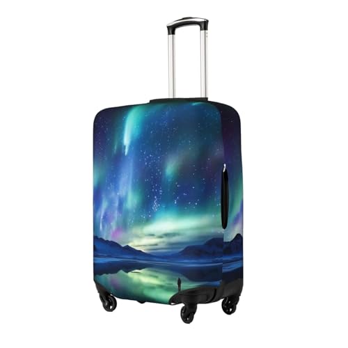 Luggage Cover Protector Washable Stretch Suitcase Protector Northern Lights Suitcase Cover Anti-Scratch Travel Baggage Covers Fits 18-32 Inch Luggage Protectors, Medium, Black2
