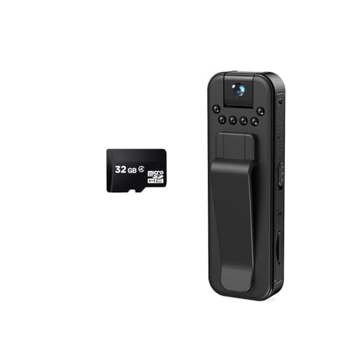 Image of 2MP HD 1080P Pocket Body Camera | Night Vision | Motion Detection 180 Degree Rotating Wearable Bodycam | Loop Recording Portable Indoor /Outdoor Security Cam (Pocket Camera 32gb)