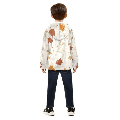 Cartoon Rabbit Girls Fleece Jacket Girls Fall Jacket Girls Zip Up Hoodie Girls Sherpa Jacket 2-10T4