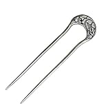 Chinesische Haarnadel,S925 Sterling Silber Hair Stick Haarnadel Retro Chinesisch Traditionelle Klassische Essstäbchen Gabeln Distressed Pfingstrose Blumen Klassischer Charme Schmuck Haarschmuck Fü
