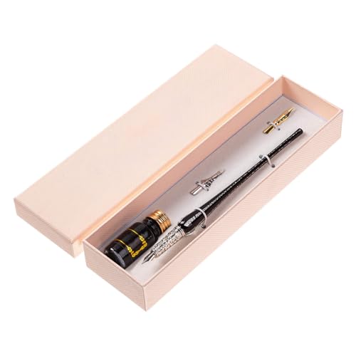 ヴィンテージディップペン アンティークガラスディップペンセット 交換用ペン2本付き 子供 大人 初心者 カリグラ