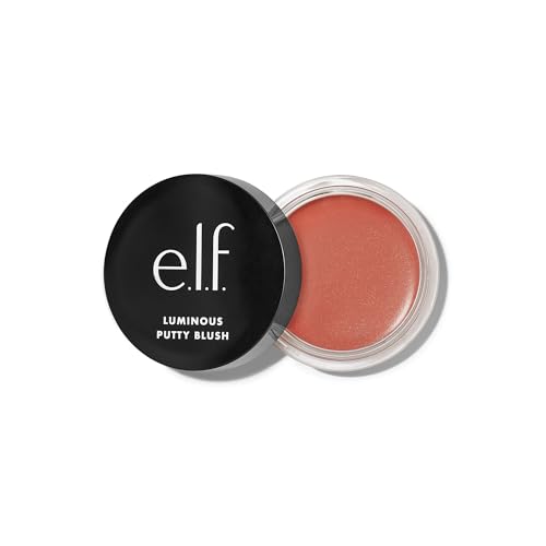 e.l.f. Luminous Putty Blush, Putty-to-Powder, Aufbaubar Mit Einem Subtilen Schimmer-Finish, Hochpigmentiert & Cremig, Vegan & Tierversuchsfrei, Isla Del Sol, 10 g