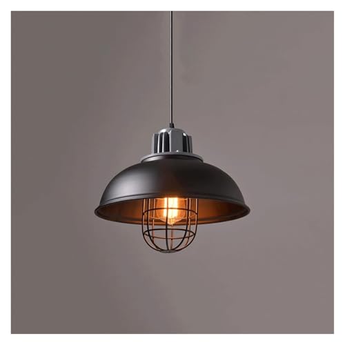 Pied de lampe E27 pour suspension en fer noir de 11,8 pouces au style épuré