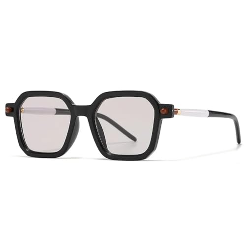 Lunettes de soleil C6 noir-gris clair style punk aux finitions soignées