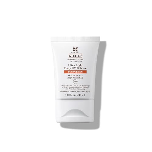 KIEHLS Ultra Light Daily UV Defense SPF 50 30 ml hochwirksame Anti-Aging-Gesichtspflege mit LSF 50 Gesichtslotion mit hohem Lichtschutzfaktor für langanhaltend jugendliche Haut