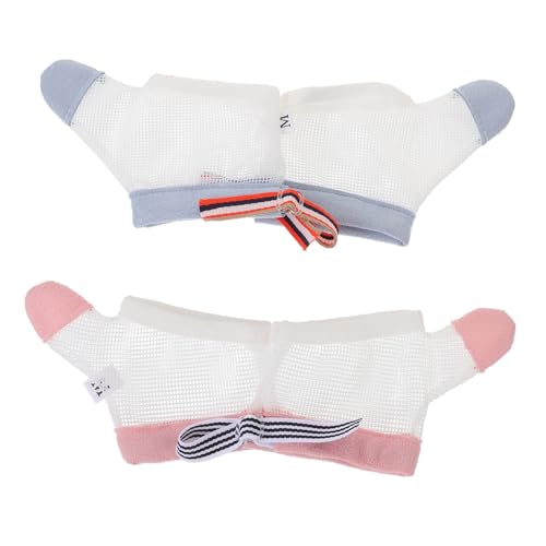 SWOOMEY 2 Pairs anti-eating gloves toys for kids teen stuff baby gloves baby thumb protector nail kits baby toy Infant Finger Sucking Corrector white nail biting toddler nylon protection