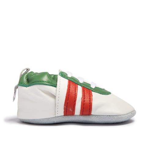 Prewalker Soft Sole Sneaker White and Green Carrot Top Unisex3