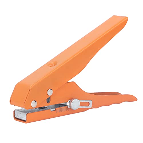 Perforadora de un Solo Orificio, Perforadora de 10 mm, Ajustable Herramienta Perforadora de Mano Perforadora de Papel con Escala para Tarjetas, Cartón, Papel, PVC, Manualidades