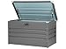 Produktbild Beliani Metall-Gartentruhe 300 l grau Kissenbox Auflagenbox für die Terrasse wasserdicht Aufbewahrungsbox Gartenbox Cebrosa