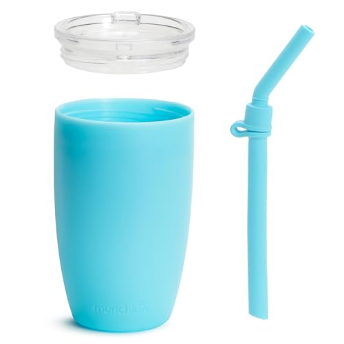 Munchkin Simple Clean Tumbler, Straw Cups for Toddlers 1-3, with Peel Open Straw for Easy Cleaning, Spill Proof Sippy Cup for Kids 12+ Months, 10 Ounce, 2 Pack, Blue/Green - image 5