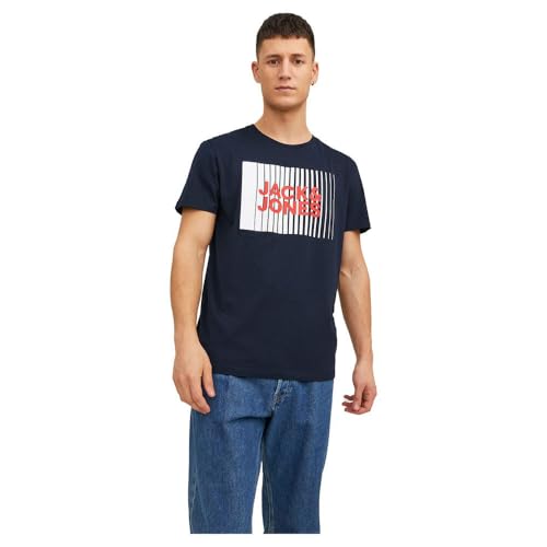 Jack & Jones Jjecorp Logo tee SS Crew Neck Noos PS Camiseta Cuello Redondo, Azul Marino, 4XL para Hombre