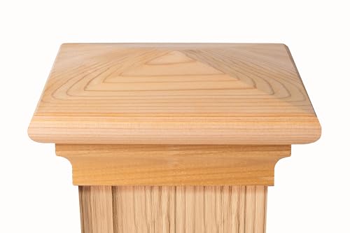 Highland 4x4 Pyramid Post Cap (3-1/2" x 3-1/2") Western Red Cedar for Deck and Fence Post Tops
