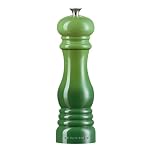 Le Creuset Classic Adjustable Pepper Mill Grinder, Chip-Resistant ABS Plastic, Anti-Corrosion, 40g, 21 cm, Bamboo, 44001214080000