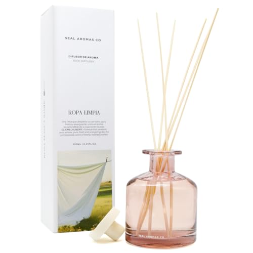 Seal Aromas - Mikado Origins [ Ropa Limpia ] Difusor de Aroma | Home Fragrance 250ml 100 días de Duración, para Cuartos - Hogares - Oficinas - Restaurantes - Boutique - Ducha