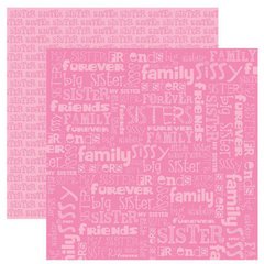 Reminisce Signature Series 12 by 12-Inch Double Side Scrapbook Paper, Sisters