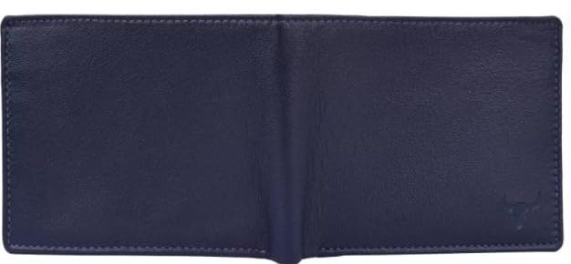 Image of WILD NAPA RFID Protected Brown Genuine Leather Wallets for Men (Blueberry)