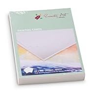 Encaustic Art The Original Malkarten A5 | 100 Blatt | Glattes Enkaustikpapier | DIN A5 Format für Enkaustik-Stift, Maleisen & Pastellkreide |Weiße Bastelpapier für Anfänger und Profis | 300gsm