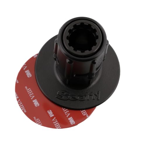 Scotty #448-BK Stick-On Accessory Mount w/#437 Gear-Head (3″) (Black)