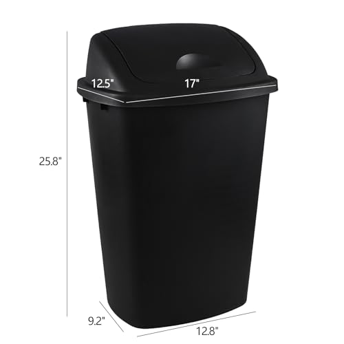 Set 4 Canecas de Basura Plásticas 13 Galones Tapa Abatible miniatura 4