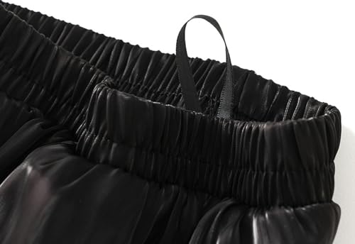 Womens Satin Lantern Skirt Elastic High Waist Skirts Light Luxury Design Midi Skirt for Casual Formal Occasions 20252