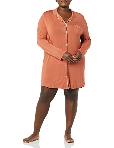 Image of Amazon Essentials Women's Piped Nightshirt (Available in Plus Size)