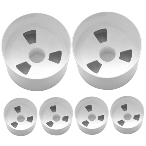 Gobelet de golf blanc en plastique rond et creux pour jardin extérieur, lot de 6