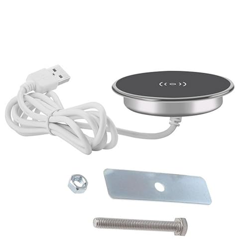 15W Wireless Charger Desk Fast Charging Pad Invisible Desktop Charger for Smartphone