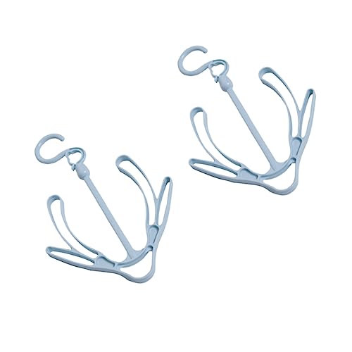 10 ganchos dobles antiviento para secar calzado azul miniatura 1