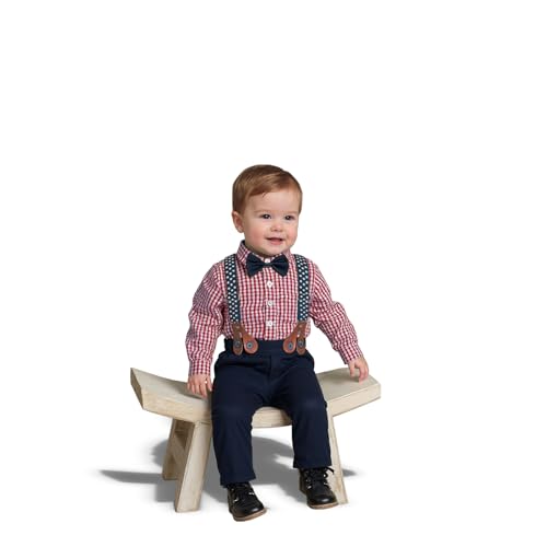 Yilaku Baby Jungen Anzug Set Bekleidung Hemd mit Fliege + Hosenträger...