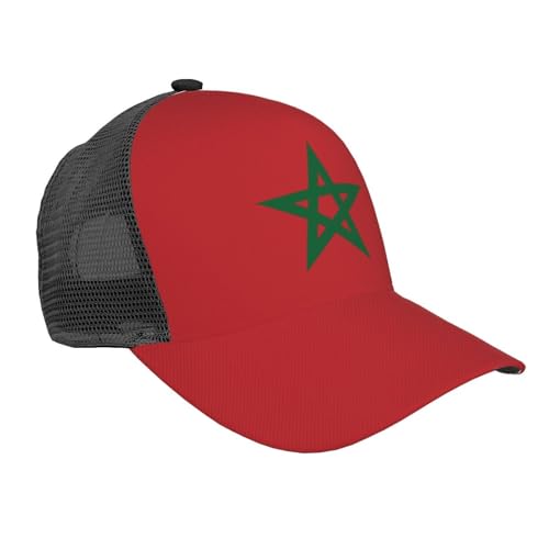 Flag of Morocco Mesh Baseball Cap - Classic Adjustable Peak Cap, Trucker Hat for Men & Women