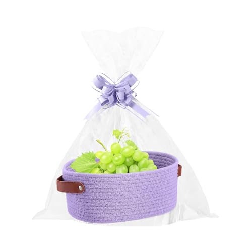 Cesta trenzada | Cesta decorativa de cuerda de algodón | Caja de almacenamiento decorativa accesorios para el hogar para cocina baño - para dormitorio, cocina, baño, juguetes, fiestas, regalos para