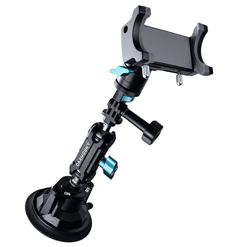 CARMOUNT TitanX100 Pro – 2026 Model, Universal Dashboard & Windshield Cell Phone Car Mount, Adjustable Suction Cup Phone Mount, Heavy Duty Metal Phone Holder, Window Phone Mount