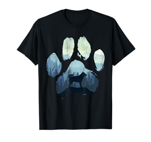 MUDI Dog Paw Mom Dad Mountains T-Shirt